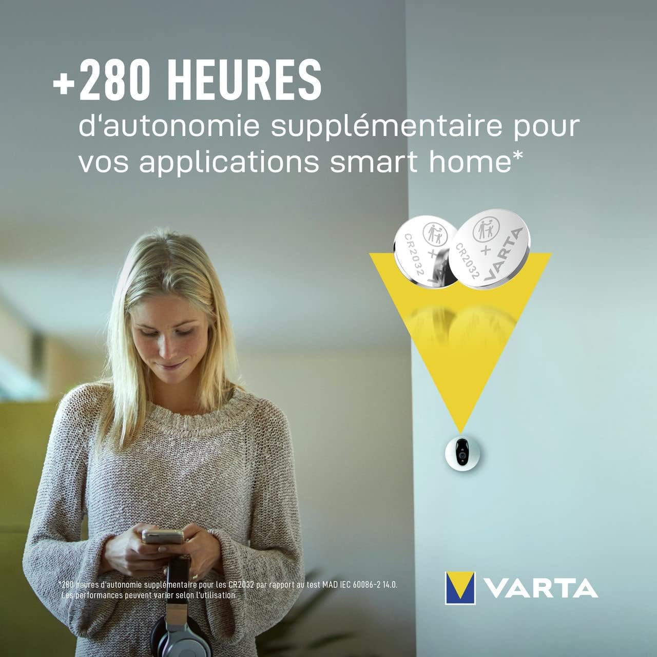 VARTA Piles Bouton CR2032 3V Lithium, Blister de 2 – 230 mAh, autonomie longue durée, emballage sécurisé enfants - Image détaillée