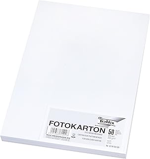 folia 4001868614008 614/50 0 Photo Card DIN A4 300 g/mÂ² 50 Sheets White for Crafts and Creative Design of Cards, Window Pictures and Scrapbooking
