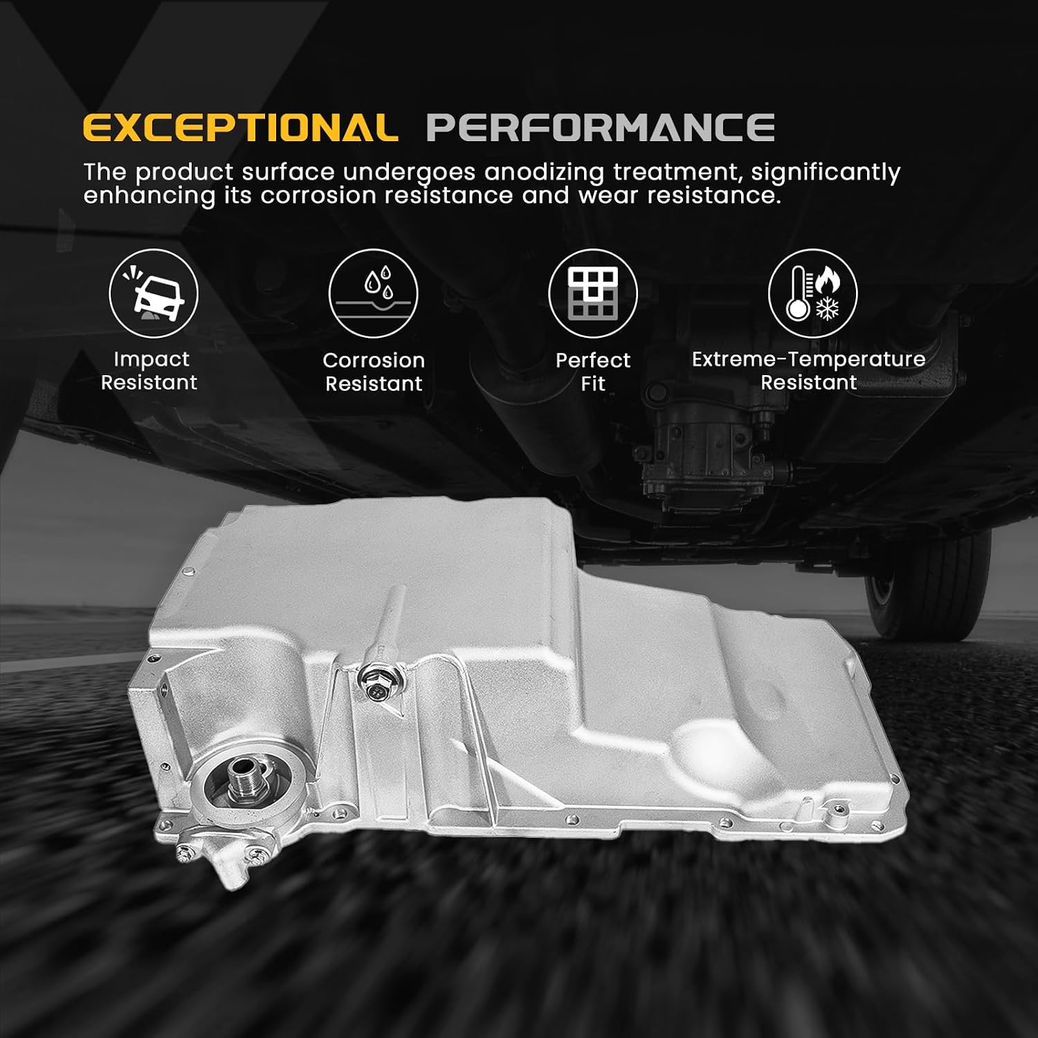 LS Engine Oil Pan Kit Aluminum Swap 5Qts Compatible with GMC Savana W3500 W4500 2003-2010 & Chevy Camaro Express Pontiac Firebird 1998-2019, 4.8L 5.7/6.0/8.1L LS1 LS6 L92 LQ4 LQ9, 12628771
