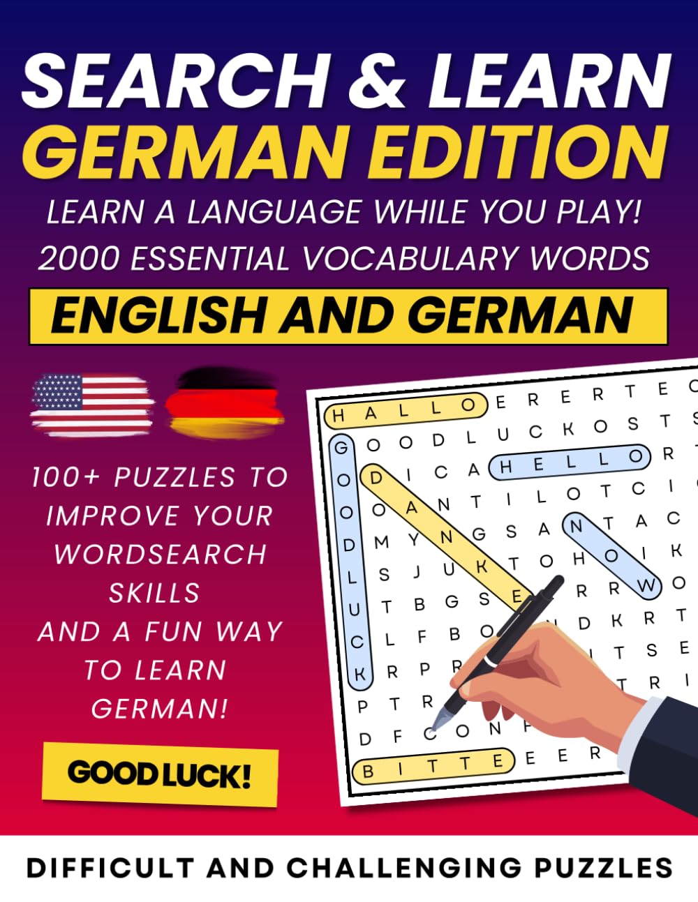 Search and Learn: German Edition: 2000 Essential Vocabulary Words