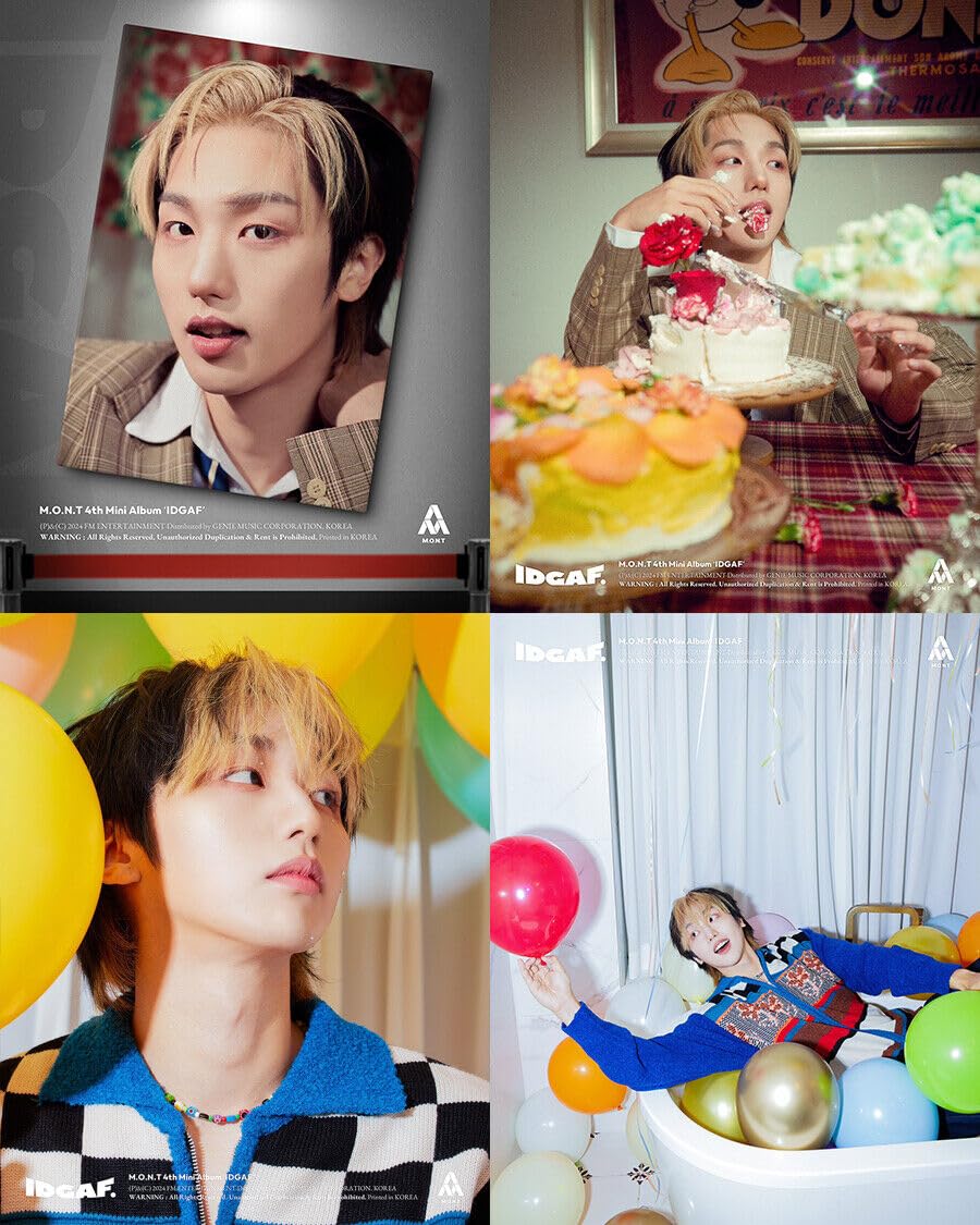 Amazon.com: M.O.N.T [IDGAF] 4th Mini Album K-POP SEALED, 210 * 148