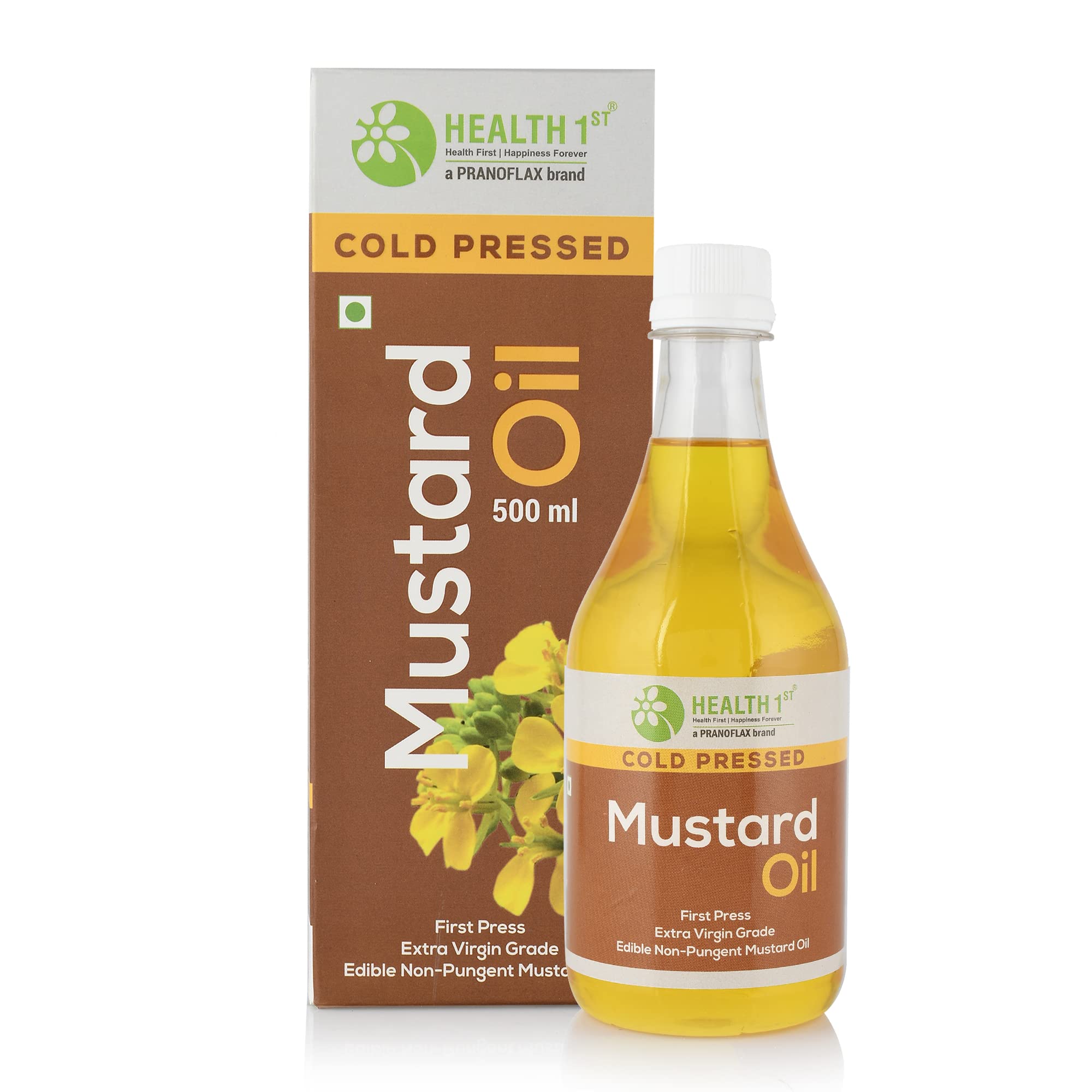 HEALTH 1st Cold Pressed Mustard Oil, 500 ml (B07PQC11D8) Amazon Price History, Amazon Price Tracker