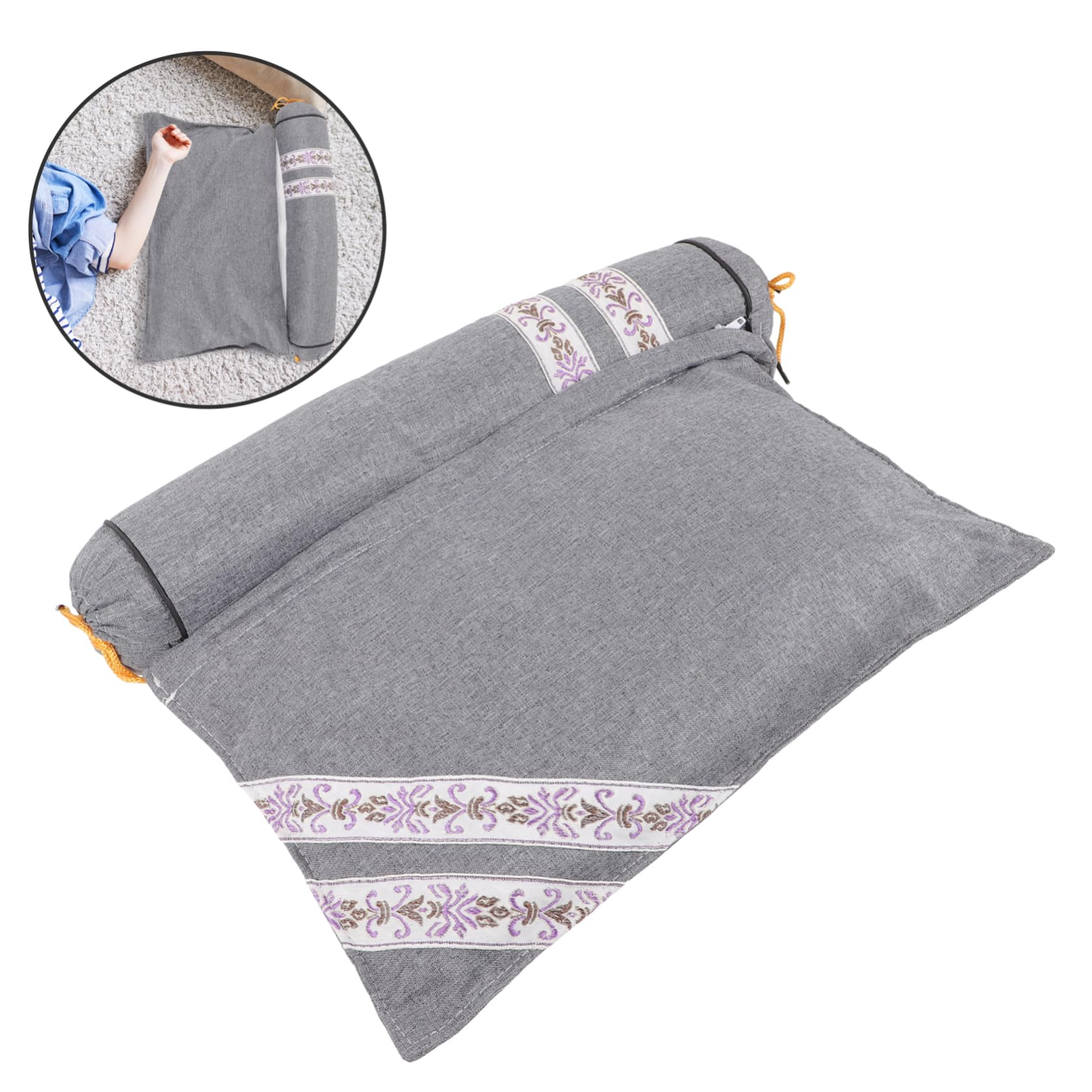 Cabilock Almohada Inteligente Cervical y Lumbar de Tela, Transpirable Soporte para Cuello y Espalda, Adecuado para Silla de Oficina y Coche