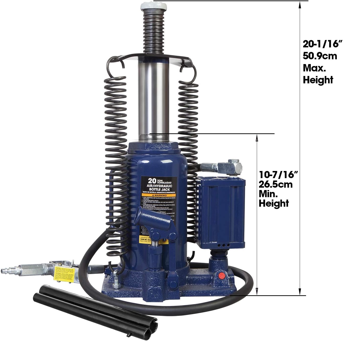 Buy 1 get 1 TCE 20 Ton (40,000 LBs) Capacity Pneumatic Air Hydraulic Heavy Duty Bottle Jack with Manual Pump for Trucks, ATA92006U