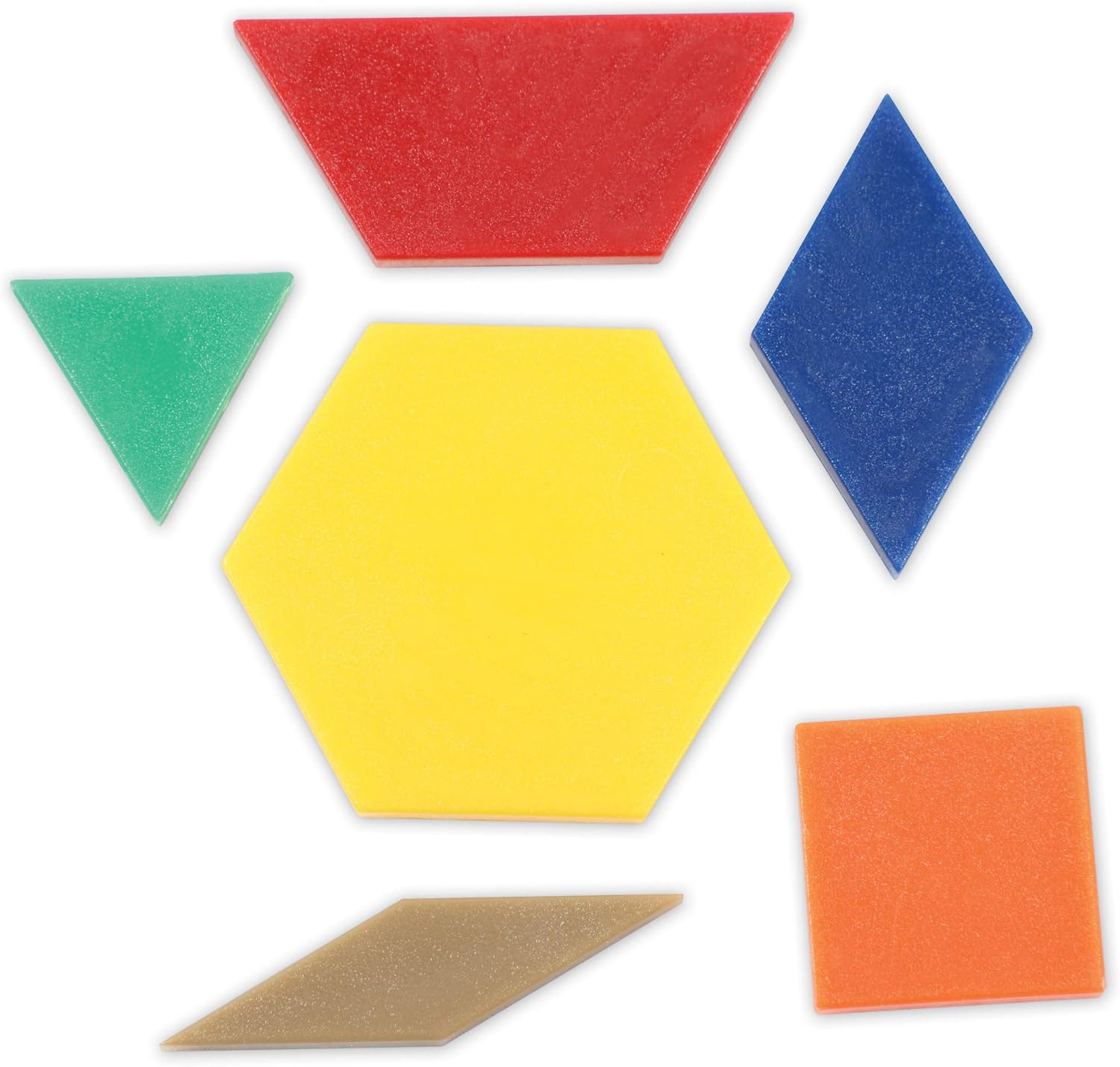 Learning Resources Plastic Pattern Blocks, Math Games for Kindergarten, Homeschool, Shape Recognition, Early Math Skills, Set of 250, Ages 4+: Toys & Games