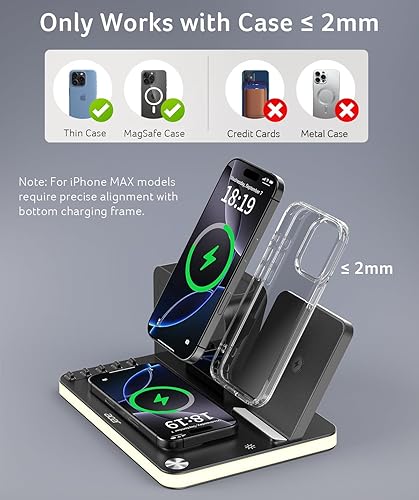 Miniatura 3 de Acer Estación de carga inalámbrica 7 en 1: Soporte de carga para múltiples dispositivos para Apple - iPhone 16 15 14 13 12 Pro Max Apple Watch