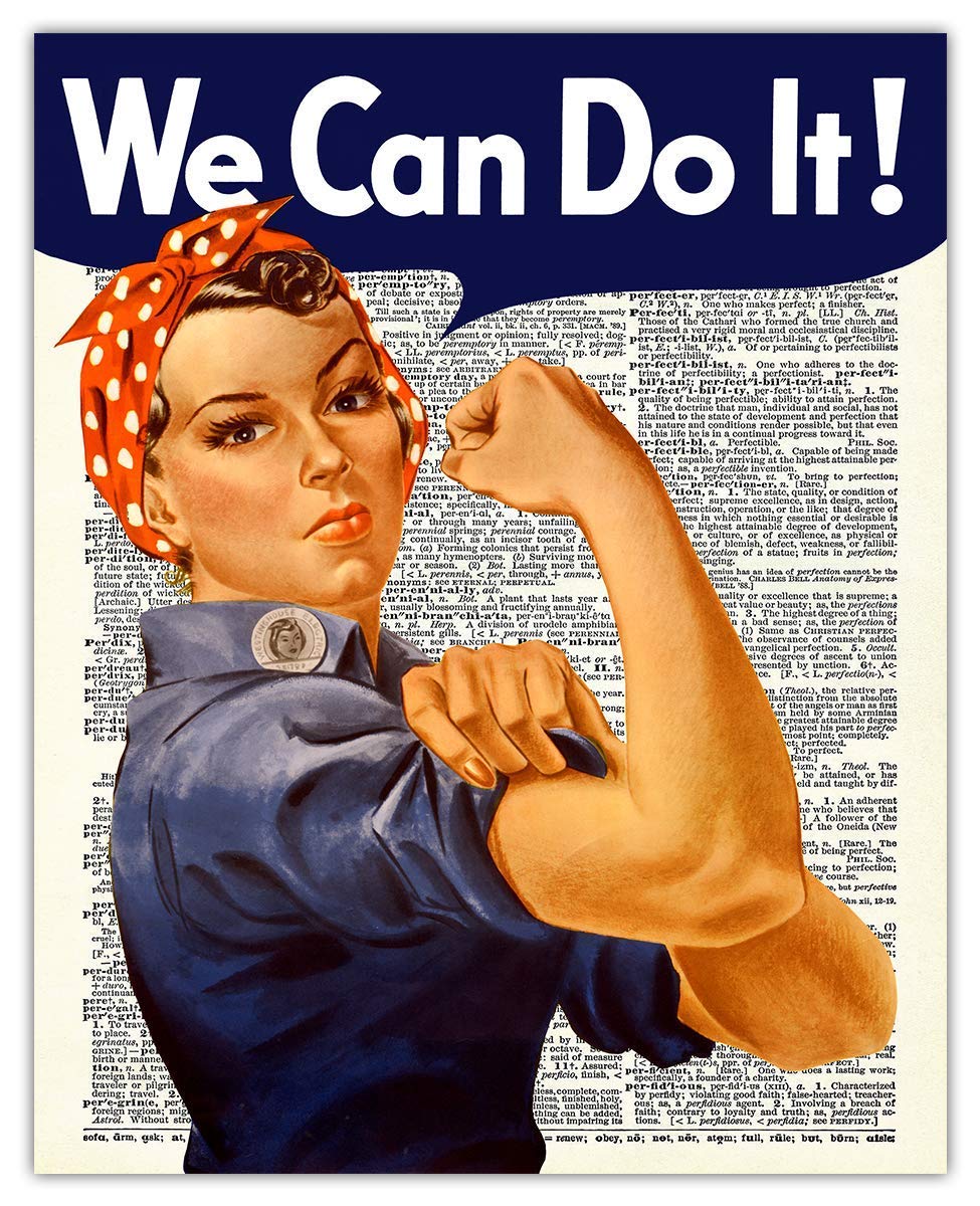 Rosie The Riveter Quotes Amazon.com: Rosie The Riveter: We Can Do It Motivational Poster Print -  8X10 Unframed Inspirational Quotes Wall Art For Kids, Women, Men - Vintage  Positive Quotes Wall Decor Gift Idea For Home,