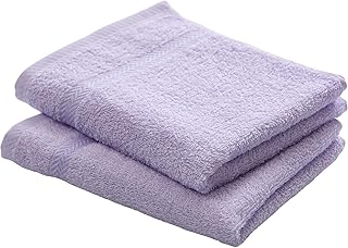 夢工房 コーマカラーフェイスタオル 2枚 泉州タオル（オーキッドバイオレット)
