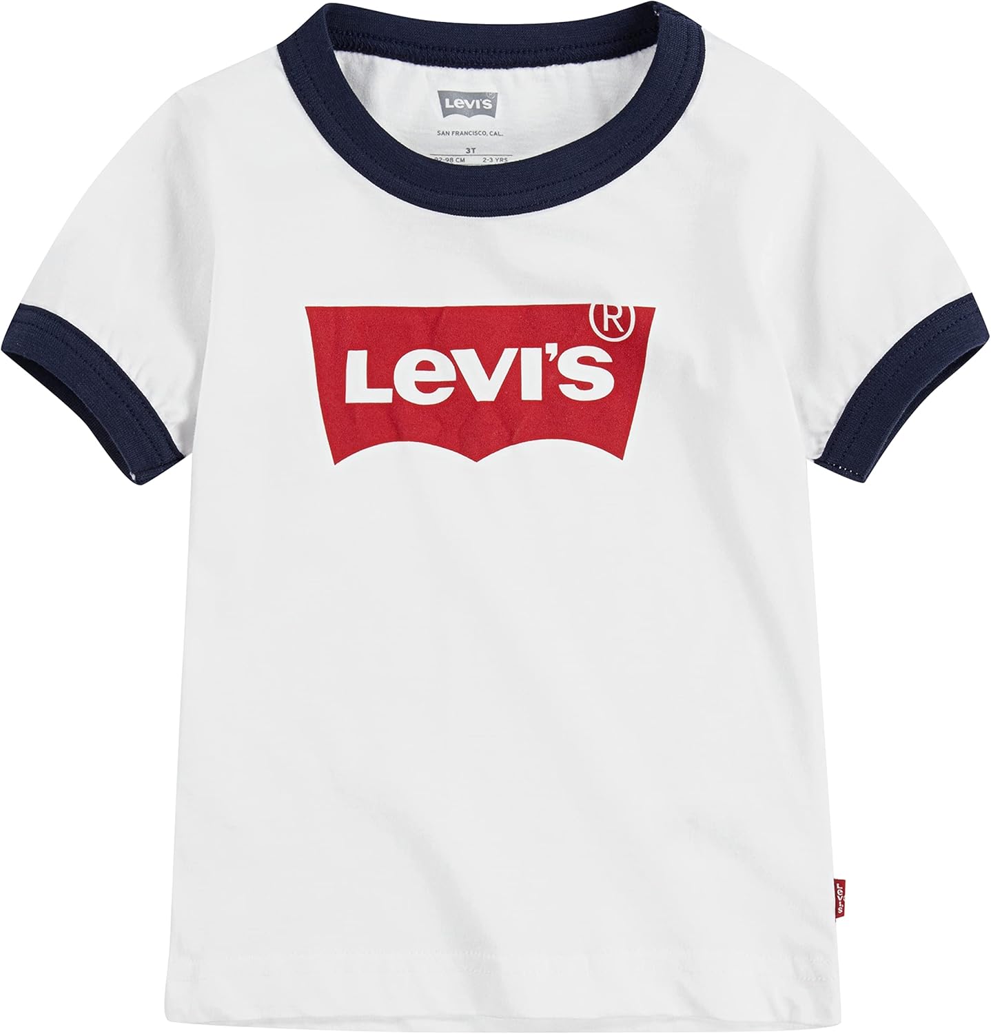 Levi's Boys' Classic Batwing T-Shirt 2T White Ringer