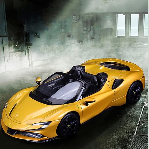 Miniatura 7 de 118 Bburago 2022 SF90 Spider Coche de simulación convertible Vehículos fundidos a presión estática Modelo coleccionable Juguetes de coche