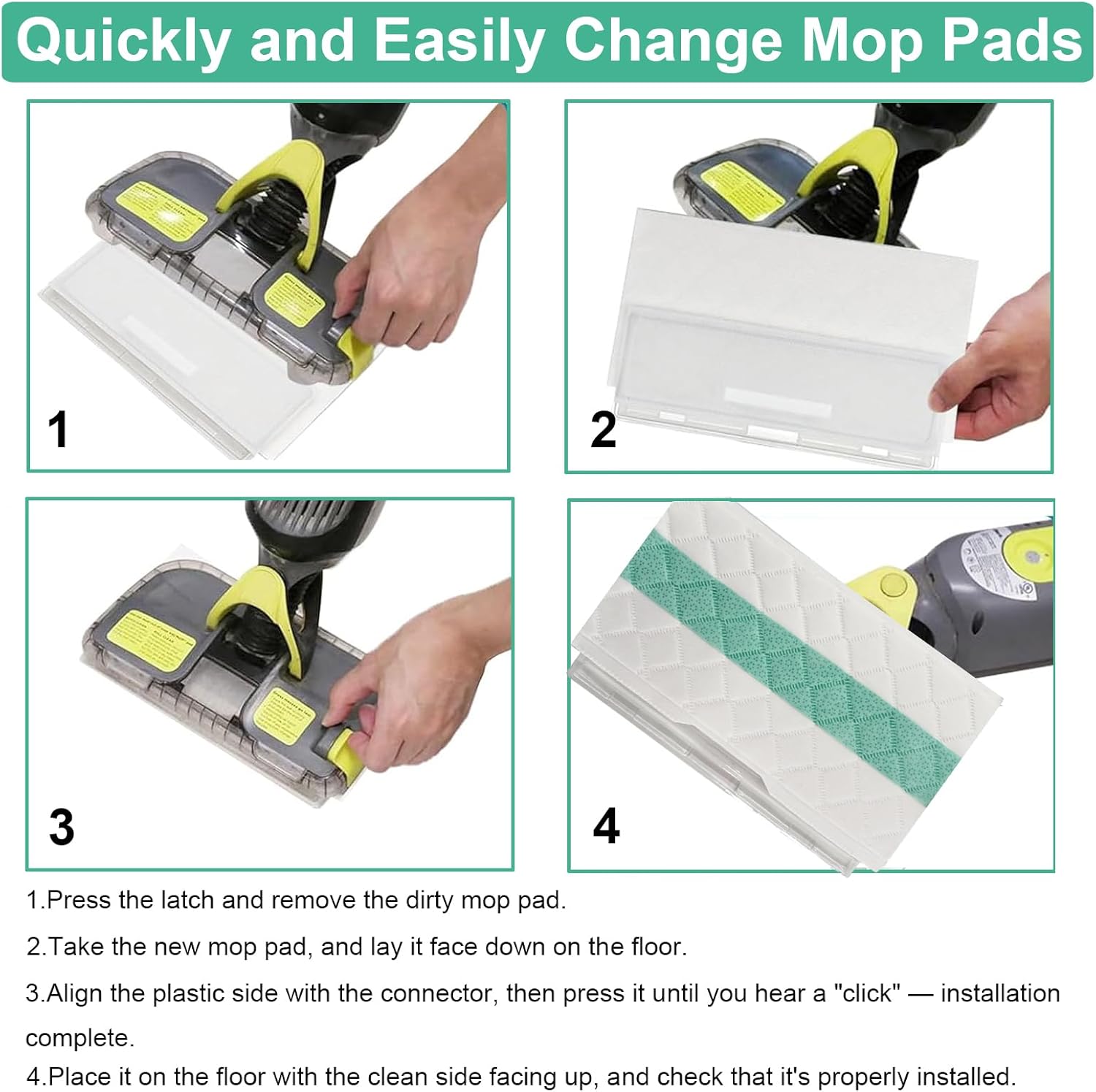 20 Pack Replacement Mop Pad for Shark VACMOP Disposable Hard Floor Vacuum for Shark Vacmop Pro VM252 VM251 VM250 VM200 VC205 QM250 VM190 VM200P12 VMP30 Disposable Replacement Pads