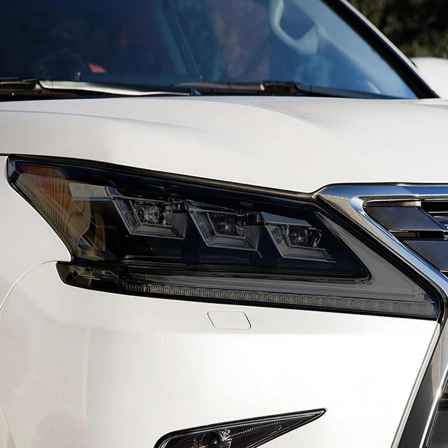 Samlng Blackened Car Front Light Film For Lexus Lx570 2016-2024 Car Headlight Protective Film Taillight Smoked Black Tint Wrap Vinyl Tpu Sticker