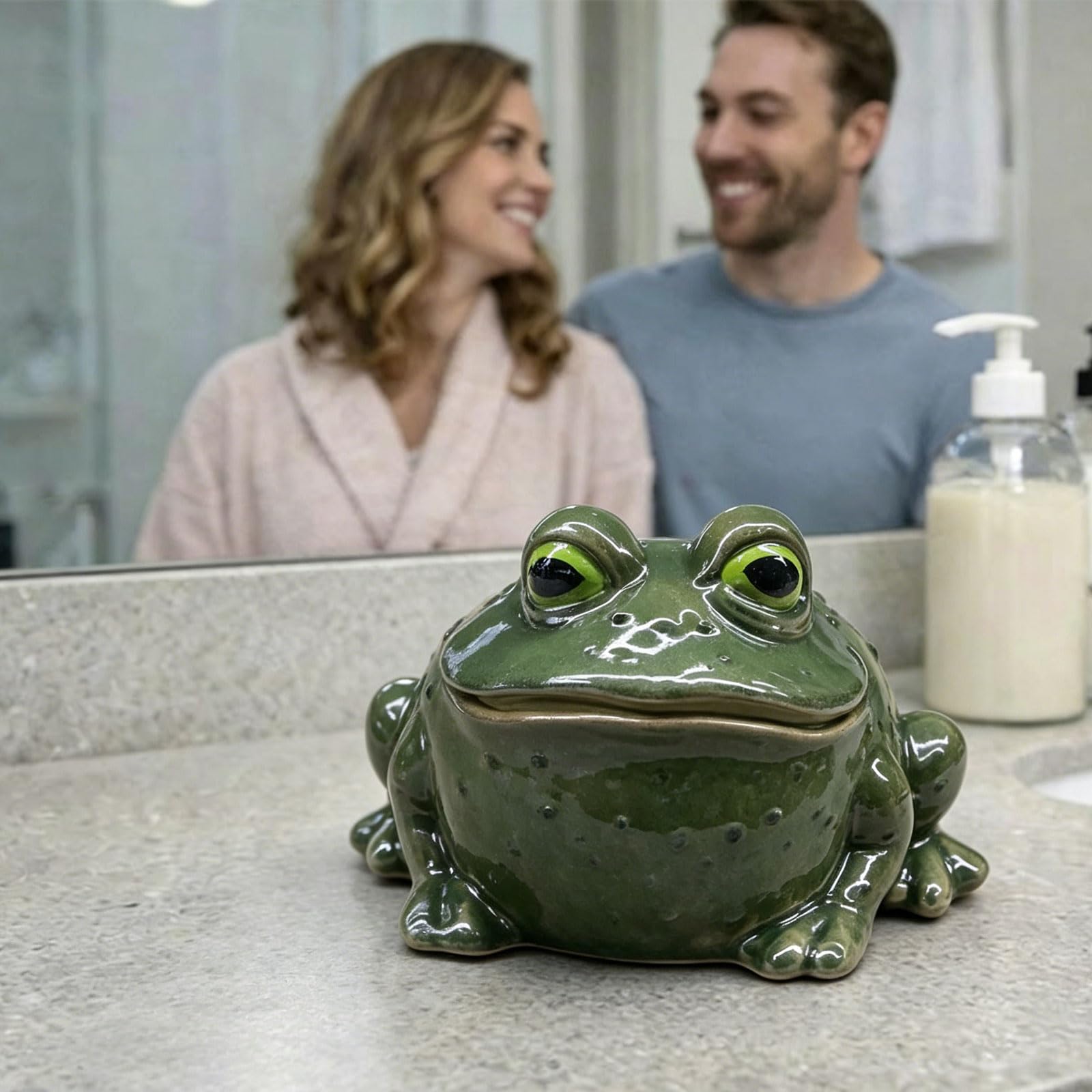 Copertura per scatola fazzoletti rana, resina robusta, | Design animale funzionale e creativo, adorabile, eccellente per la decorazione domestica e uso pratico per le