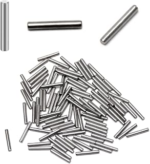 Yinpecly Dowel Pin 304 Stainless Steel 1.5mm x 10mm Steel Wood Bunk Bed Dowel Pins Shelf Pegs Support Shelves 100PCS Silver