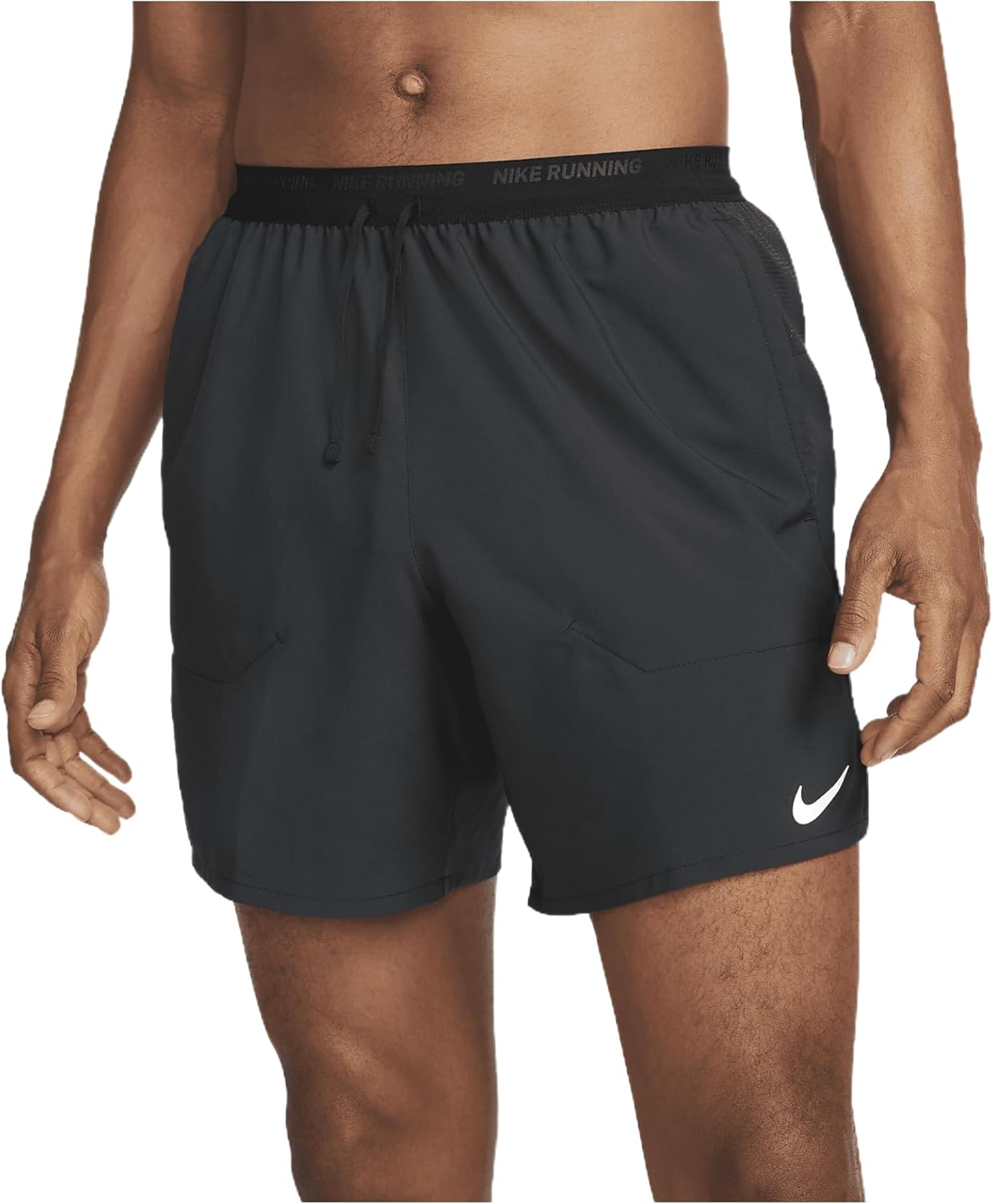 Nike Stride Men's Dri-FIT 7" Unlined Running Shorts (Black/Black, DM4741-010) Size XX-Large