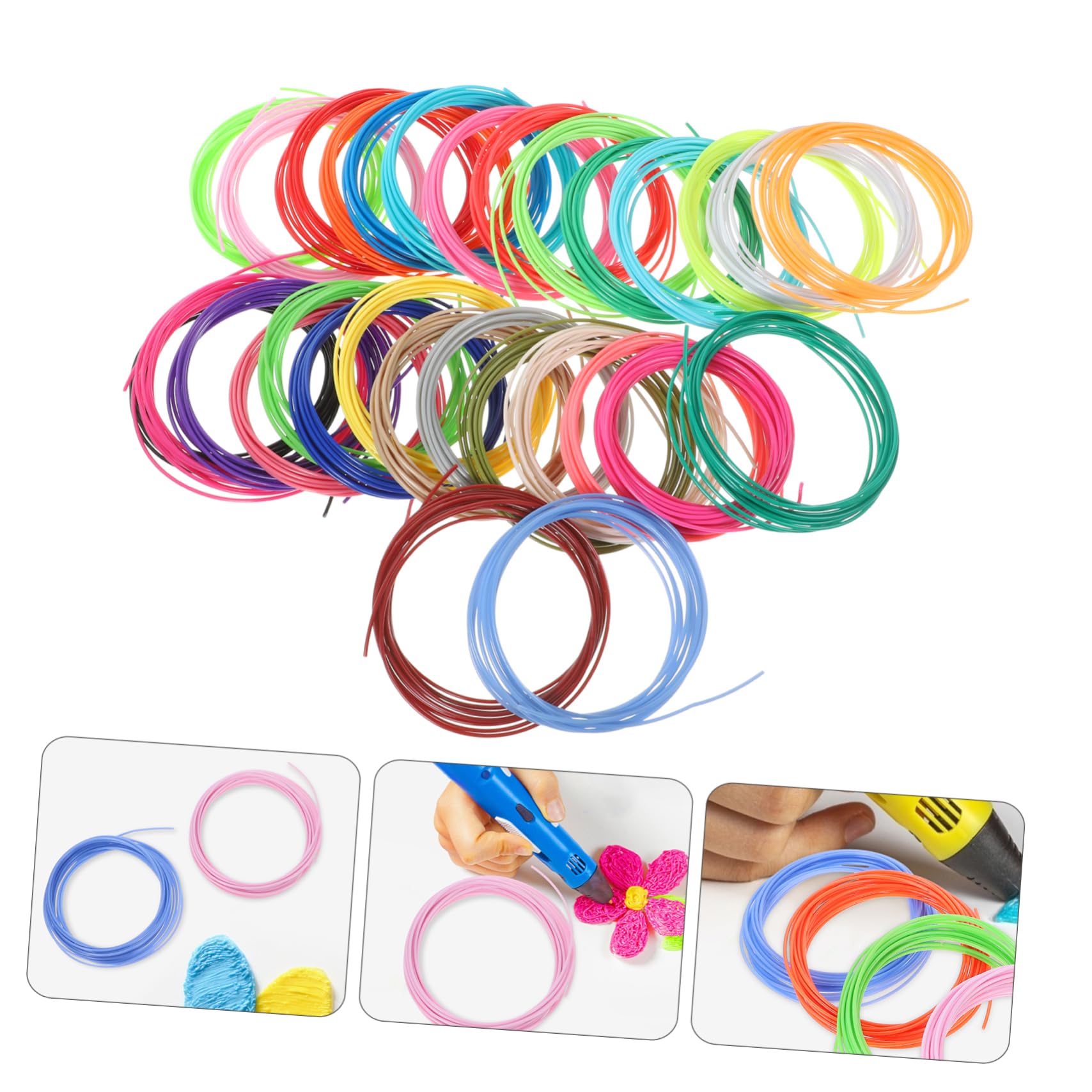 Cabilock 5 Rollos consumibles de impresión 3d material de impresora 3d suministros de impresión 3d accesorio de impresora 3d accesorio de impresión material de impresión de la impresora PCL