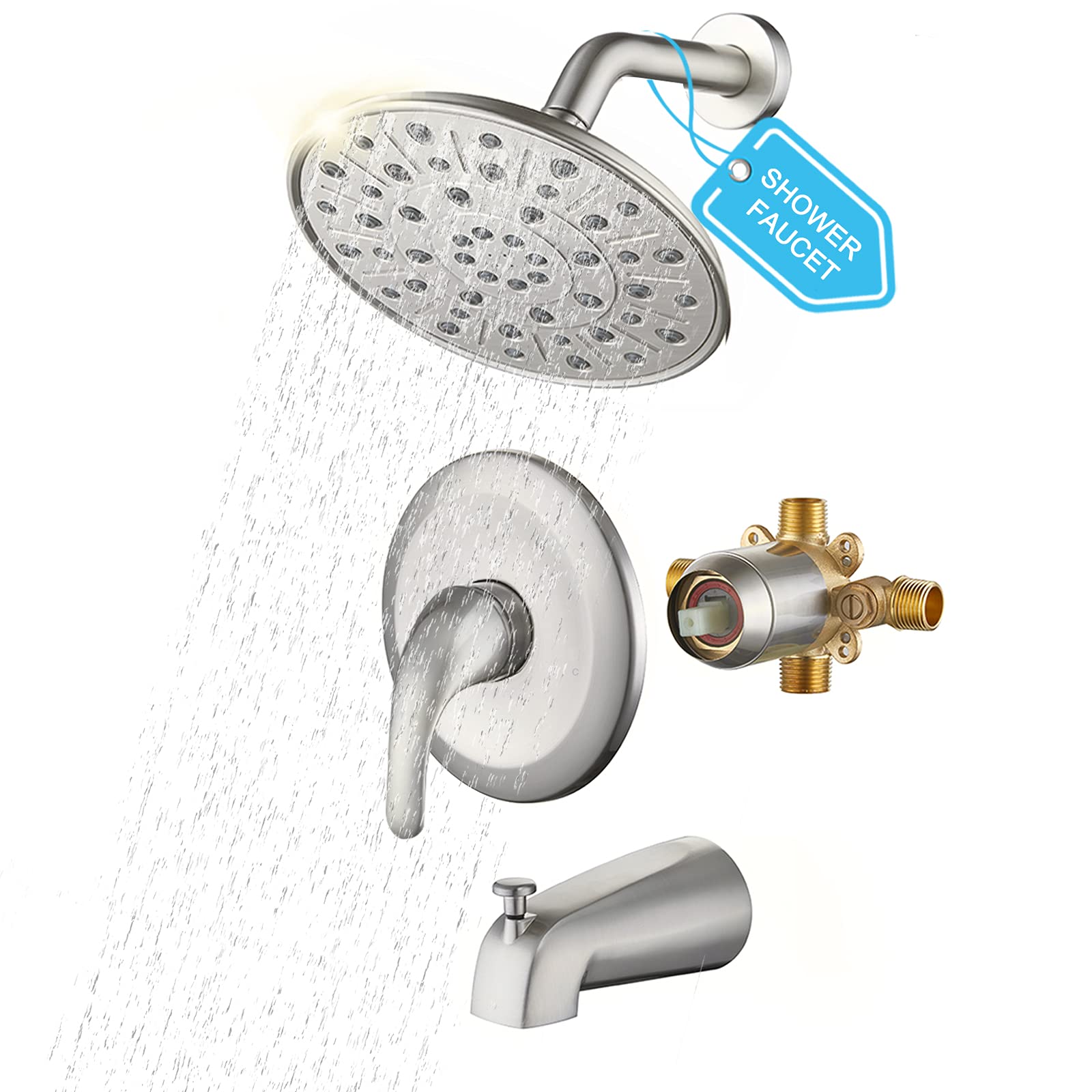 Buy Shower Faucet set, Dual Function Shower System Rain Shower with