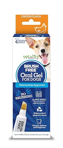 Gel oral libre de cepillo Cuidado dental formulado veterinario con tecnología ProLong Limpia los dientes y las encías