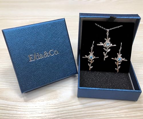 Miniatura 7 de ELDA & CO. Regalos de cumpleaños, amor de mamá, collar de hojas de esperanza para esposa, plata de ley 925, piedras natales de mayo de junio