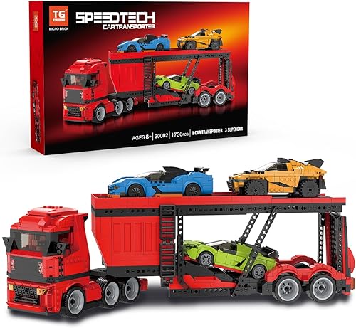 Miniatura 9 de TG BLOCKS Monster Truck - Juguete de construcción de micro ladrillos para niños y niñas, juguete de construcción para niños, juguete de construcción