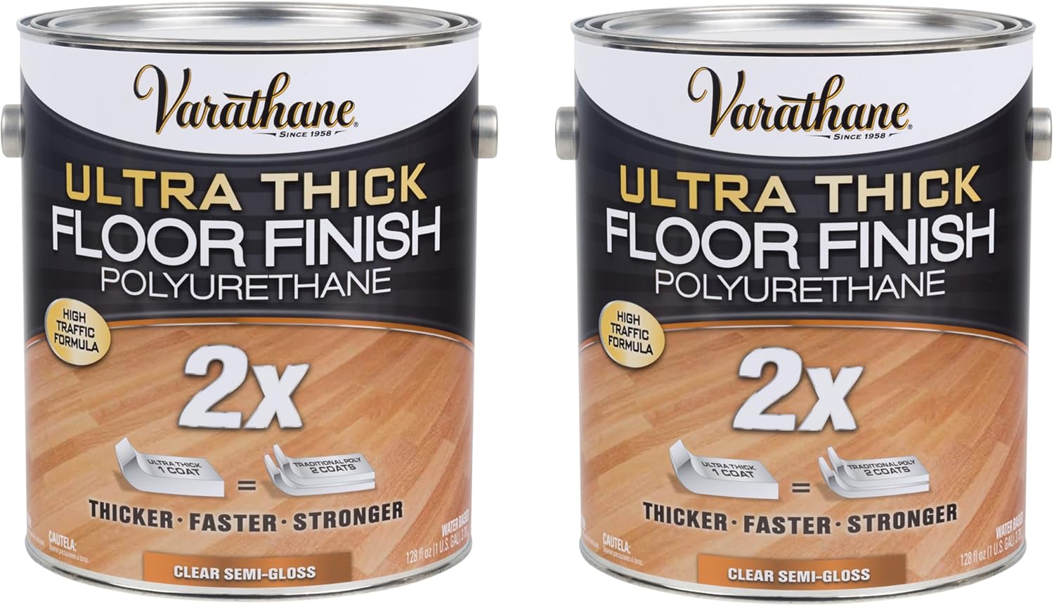 Varathane 298274 Ultra Thick Floor Finish Polyurethane, Gallon, Satin Clear