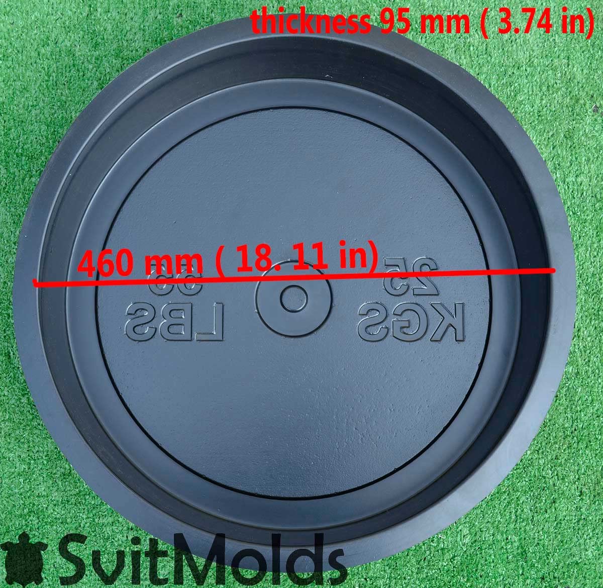 SvitMolds DIY Molds Set 6 pcs Plates Molds Concrete Weight Plates Barbell Discs Olympic Lifting D55-6 pcs