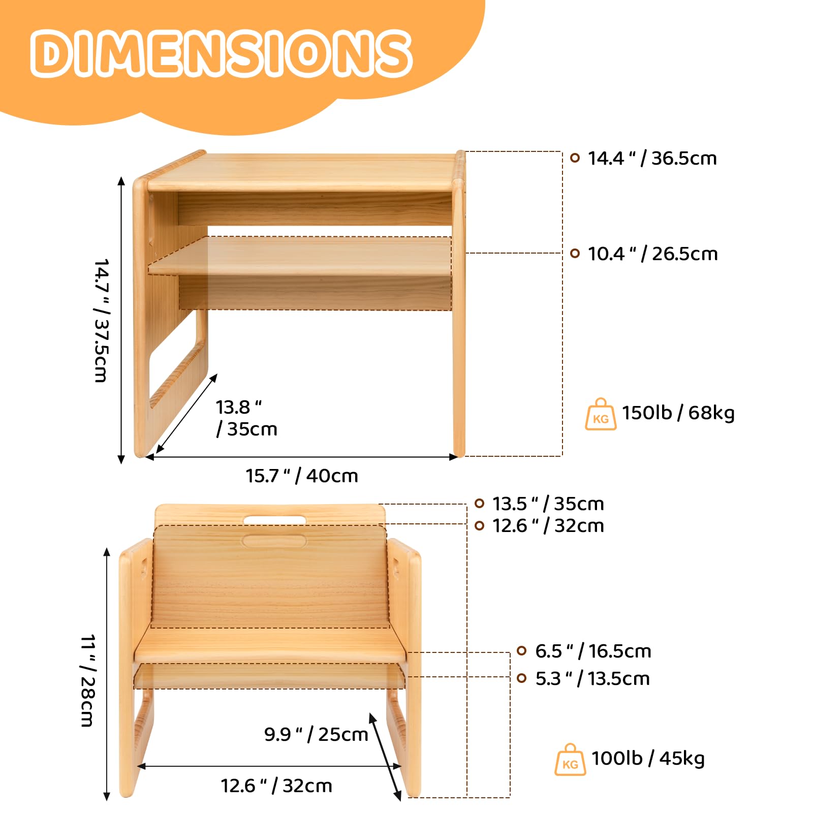 Montessori Ensemble table et chaises pour tout-petits de 1 à 3 ans, hauteur réglable, table et chaise pour lire/manger/jeux, facile à monter