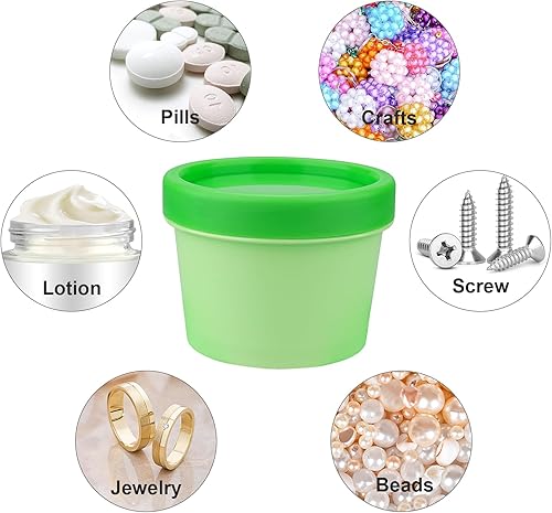 Miniatura 3 de Cosywell Tarros cosméticos de 3.4 onzas  3.4 fl oz, tarros de plástico vacíos para crema, 4 recipientes de viaje recargables para artículos de