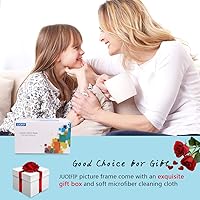 Vista 9 de Marco de fotos acrílico de 5 x 7 y 8 x 10 pulgadas, transparente, de doble cara, magnético, sin marco, con soporte para marco de fotos, el mejor