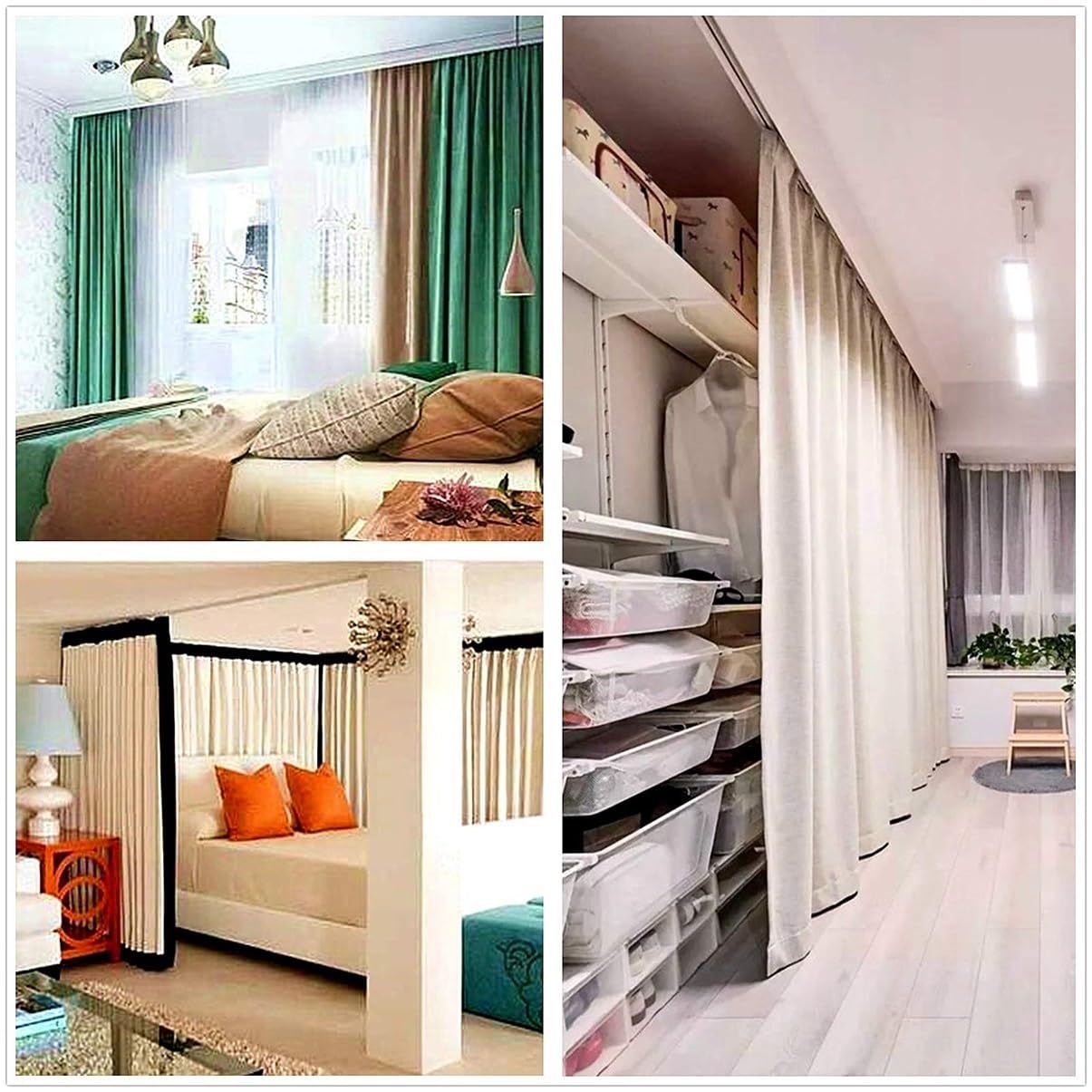 Tringle à rideaux robuste de 1,6 m – Tringle à rideaux industrielle GTH pour bureau, salon et chambre à coucher – Solutions de rideaux et rideaux polyvalents