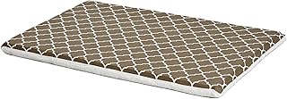 MidWest Homes for Pets Quiet Time Teflon Defender Dog Beds; Pet Beds Designed to Fit Folding Metal Dog Crates, Brown & White Geometric Pattern, 42-Inch