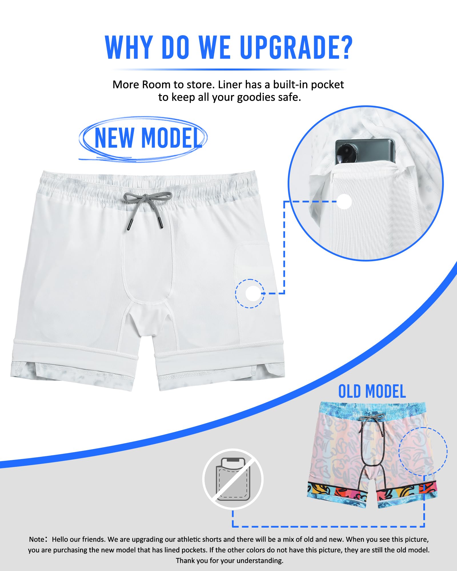 maamgic Herren-Laufshorts für Herren, 12,7 cm, 2-in-1, schnelltrocknend, Workout-Shorts