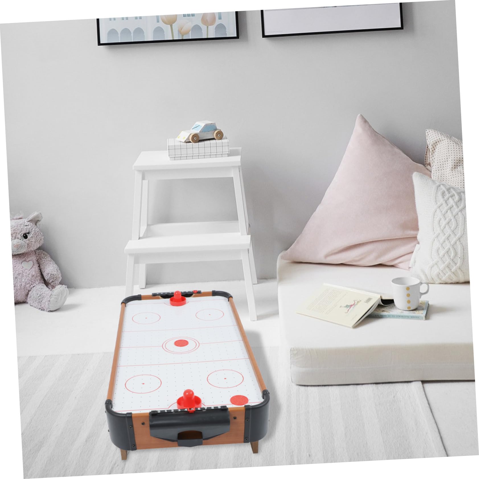 ibasenice Mini Jeu de Hockey Glace Compact et de Table pour Garçon Fille Développement Dextérité et Interaction Parent Garçon Fille