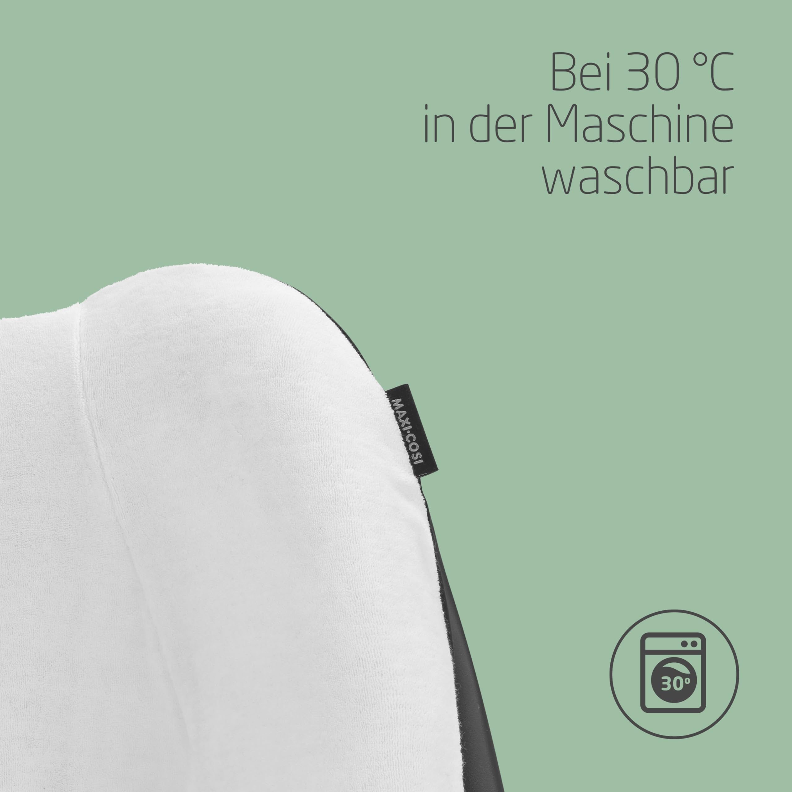 Maxi-Cosi Autositzbezug aus Bio-Baumwolle für CabrioFix i-Size / Pebble S, Babyschalenbezug, weiches, atmungsaktives und feuchtigkeitsabsorbierendes Material, waschmaschinenfest, Natural White