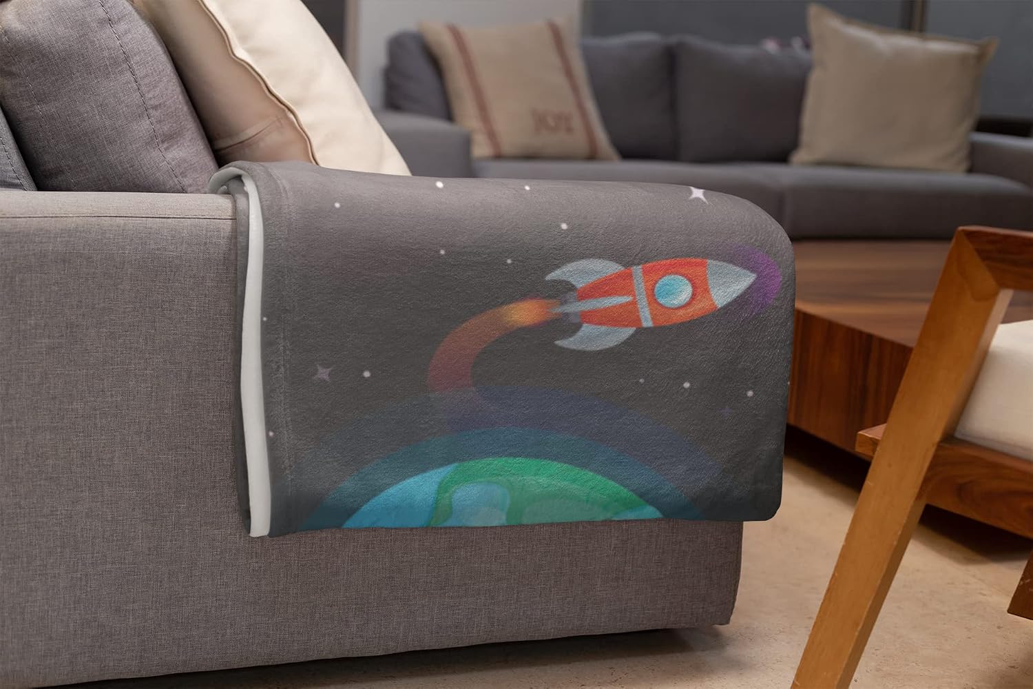 Personalized Astronaut Blanket for Kids | Cozy Space Themed Throw | Custom Baby Blanket | Soft Warm Blanket | Kids Birthday Gift | Boys and Girls (Space V3, Fleece - 50x60)