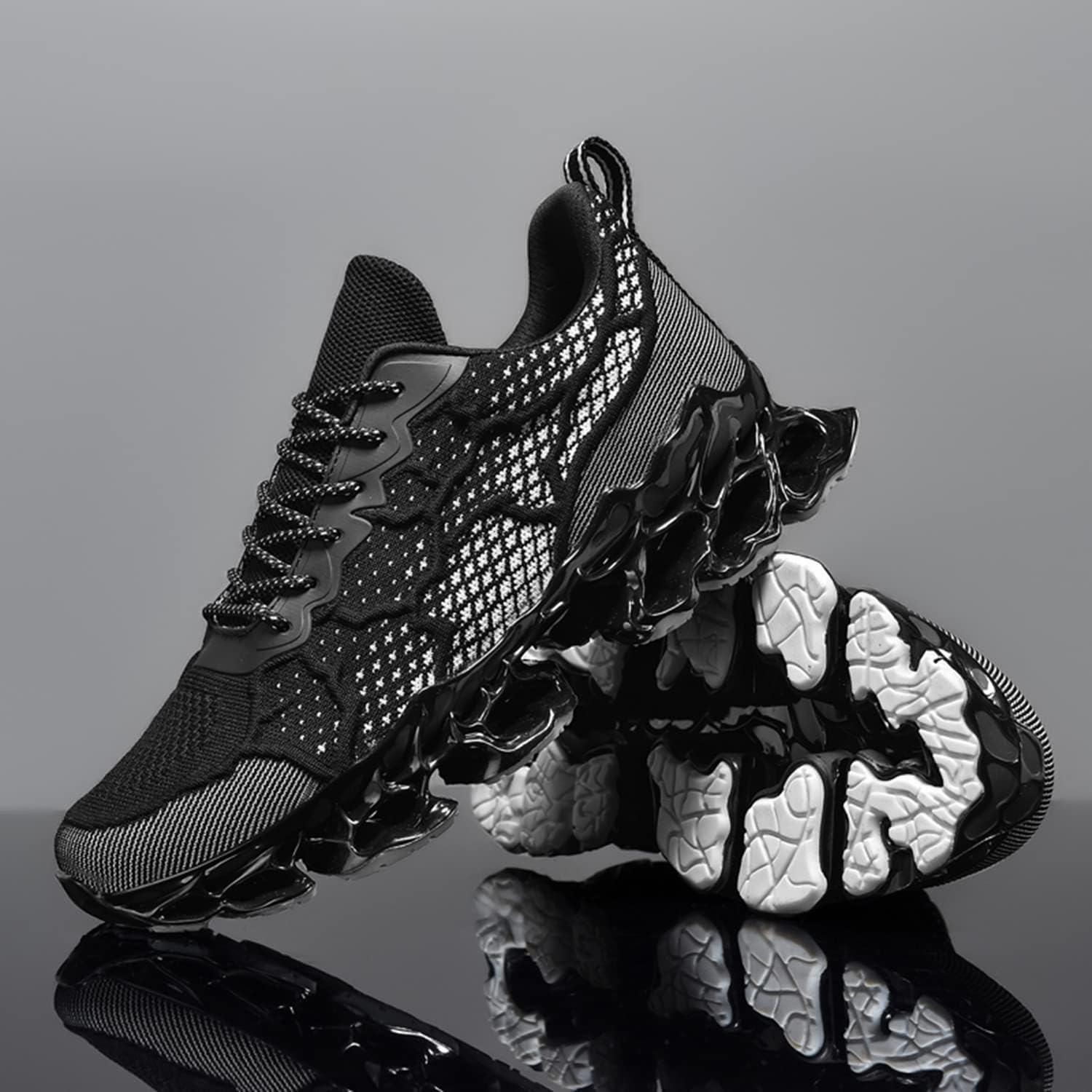 Poramea Mens Slip on Loafers Walking Tennis Shoes Laceless Running Blade Sneakers Mesh Trail Jogging Casual Athletic - Image 8