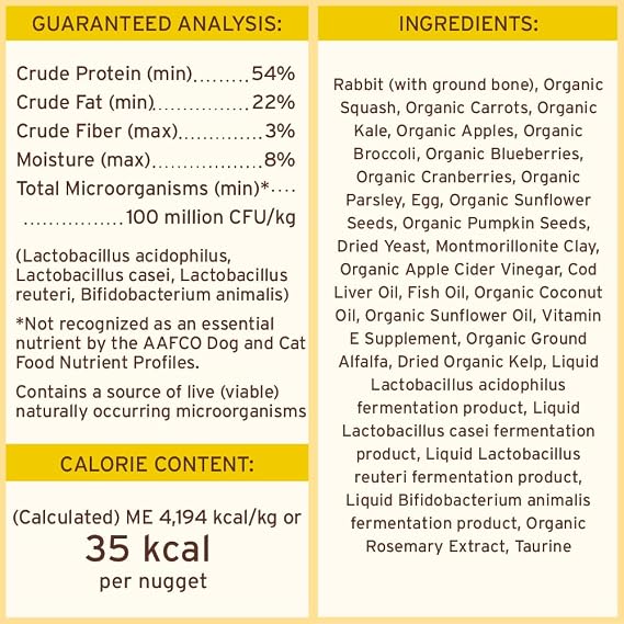 Primal Freeze Dried Raw Dog Food Nuggets, Rabbit, 14 oz | Complete & Balanced Nutrition, Meal, Topper or Treat, Grain-Free, High Protein, No Synthetic Vitamins & Minerals