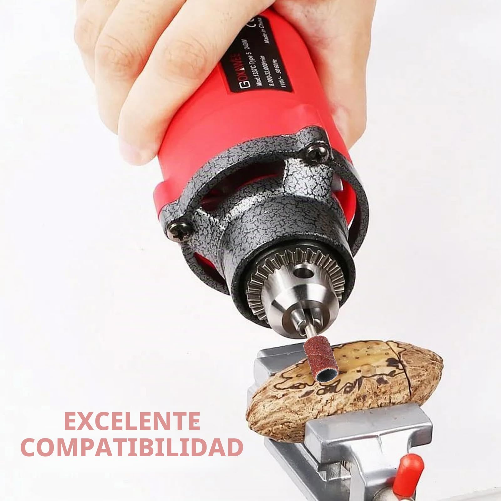 248 Piezas Bandas de Lijado, 80#120# 180# Grano, Juego con 246 Bandas y 2 Mandriles, Compatible con Dremel,Tambores de Lijado para Taladro y Herramientas Rotativas en Madera y Manualidades