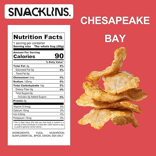 Vista 32 de SNACKLINS - Chicharrones a base de plantas, bocadillos bajos en calorías, veganos, sin OMG, sin gluten, saludable, crujiente. Paquete variado, 0.9