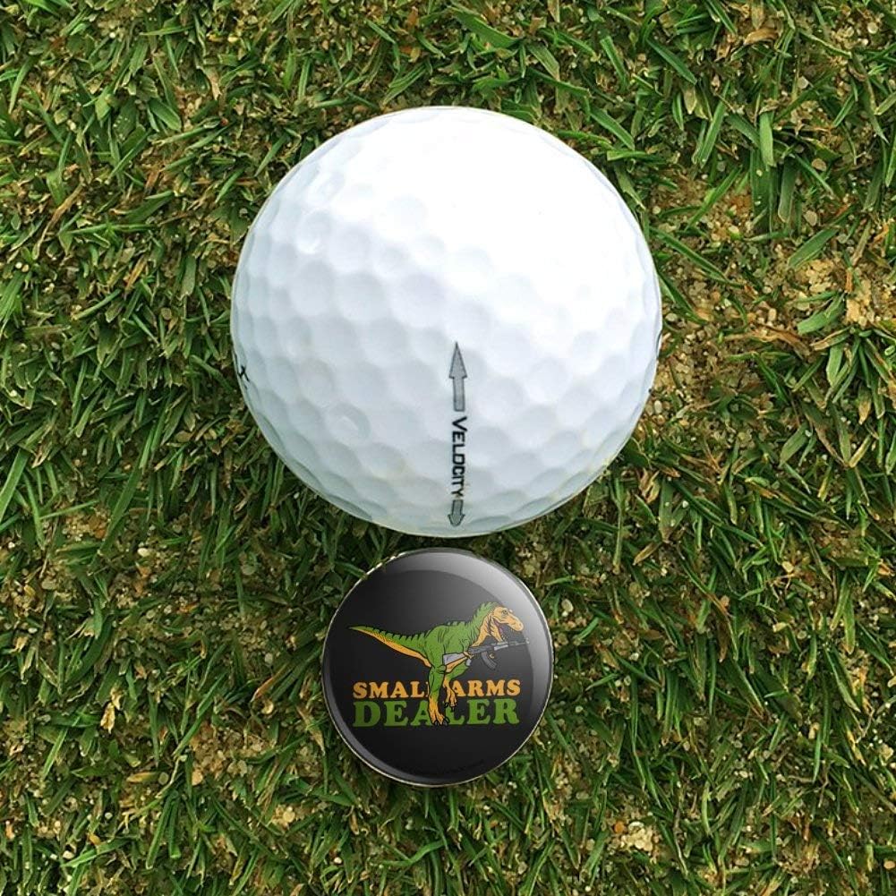 review GRAPHICS & MORE Small Arms Dealer Weapons Dinosaur T-Rex Funny Humor Golf Hat Clip with Magnetic Ball Marker