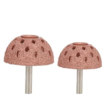 Tire Buffer Wheel, 2PCS Tungsten Steel Grinding Head, Tungsten Steel Bowl Type Tire Repair Grinding Head Tools with 6mm Shank