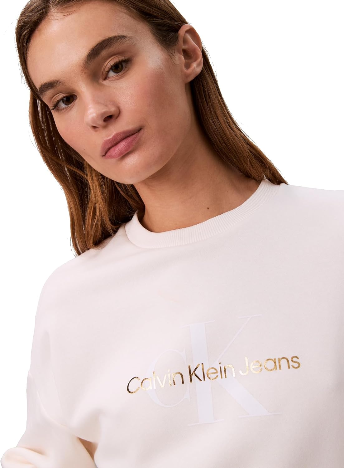 Calvin Klein womens Monogram Logo Crewneck - Image 4