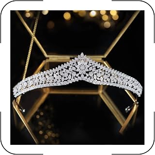 Small Vintage 3A Cubic Zirconia Pageant Tiaras Prinicess CZ Wedding Bride Crowns For Birthday Party Hair Accessories Silver HG0104