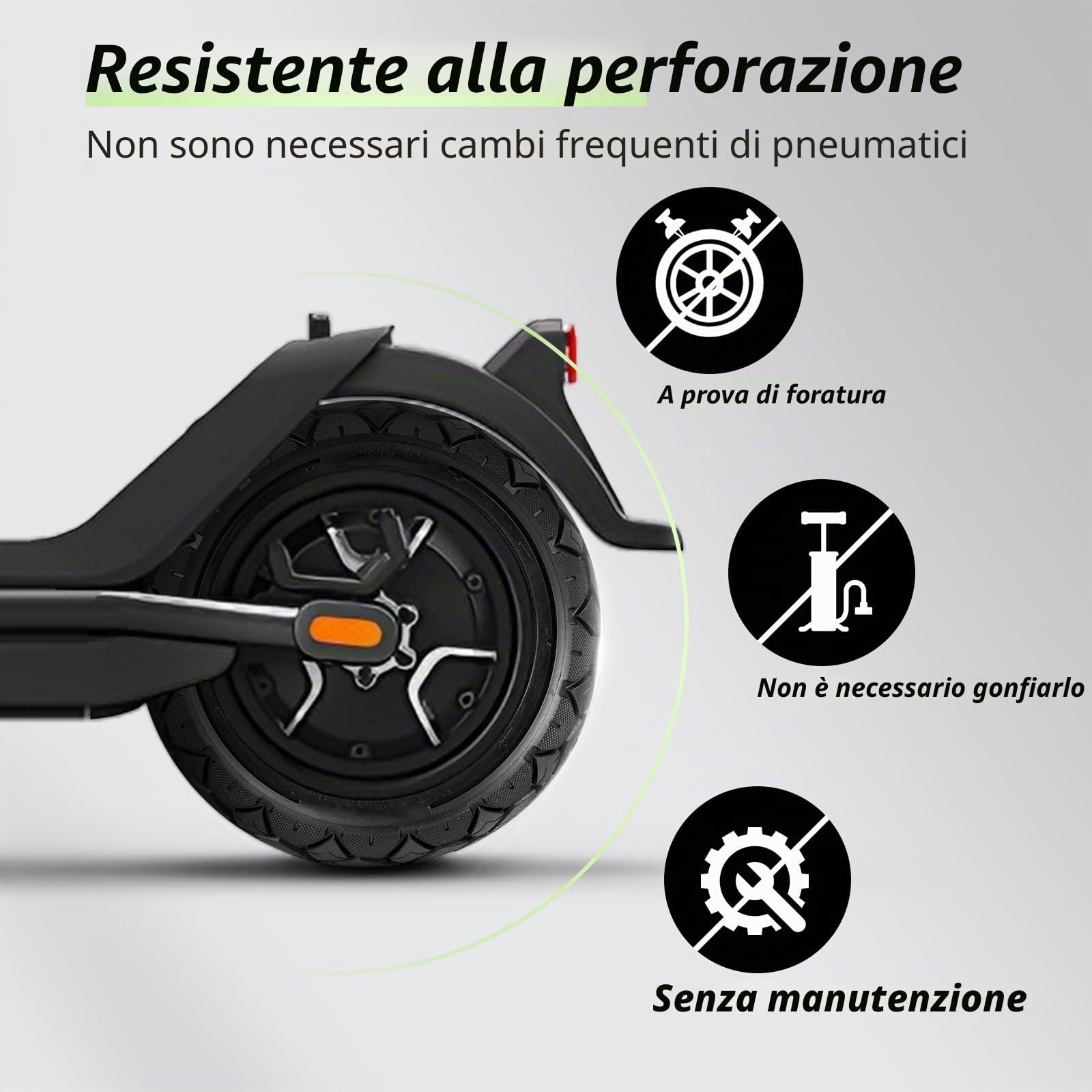 2x Pneumatici Pieni 10" 10x2,75-6.5, Ricambio Monopattino | Compatibili con Hiboy Max3, Dualtron 3, KuKirin G3 e Speedway 5, gomme antiforatura senza manutenzione