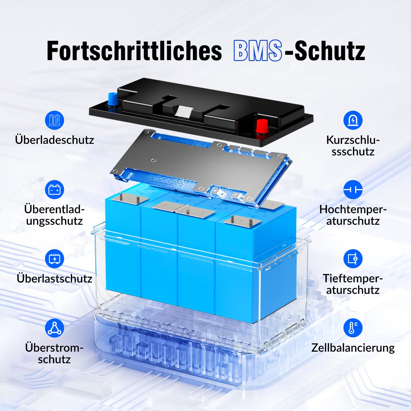 WattCycle 12V 100Ah LiFePO4 Batterie – Bluetooth  Produktbild-Vorschau 5