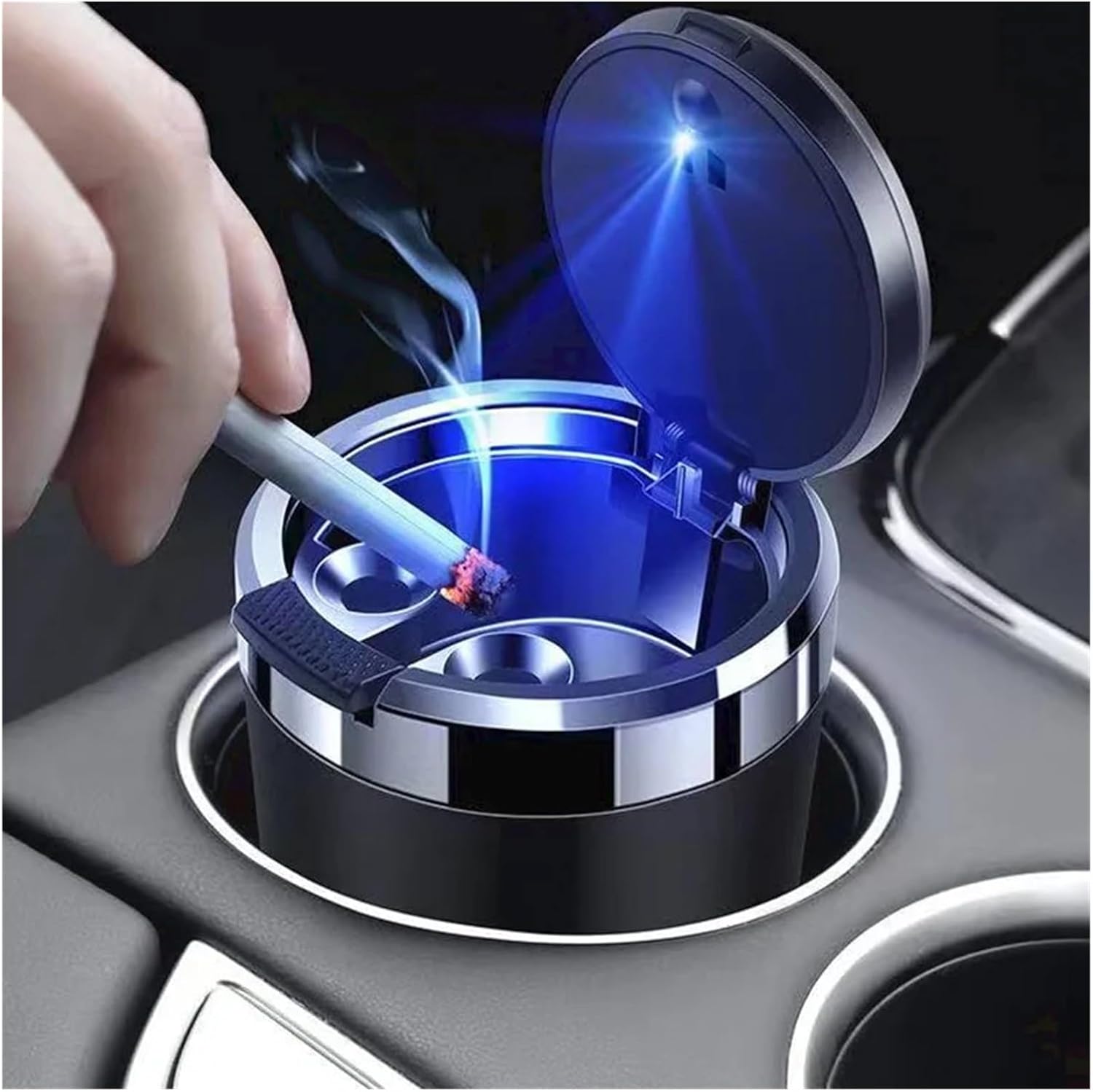 Car Ashtray with Light, Cigarette Ash Holder for J1 J2 J3 J4 J5 J6 J7, Automotive Interior Accessories