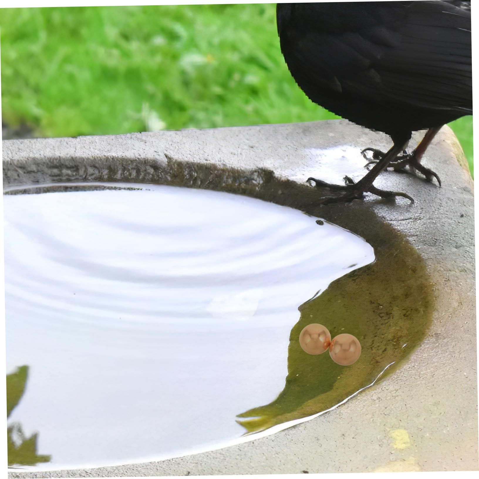 2 Stück Kupfer Vogelbad Kugel Korrosionsbeständig Reinigungskugel für Garten Balkon Teich Vogeltränke Outdoor Robust und Vielseitig