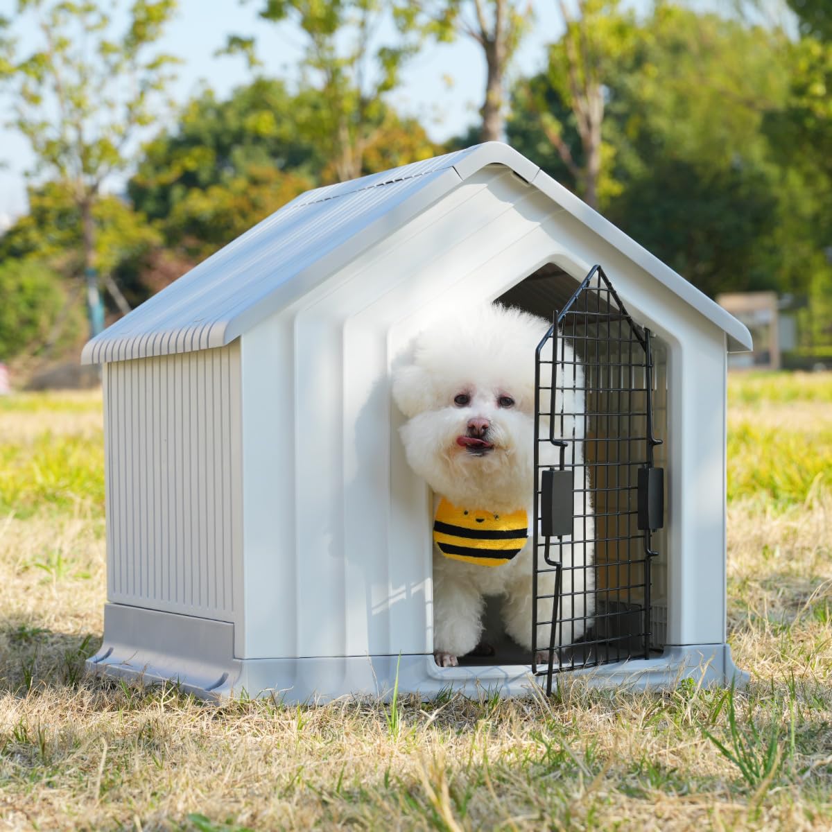 犬 ハウス ゲージ 小屋 M Amazon.co.jp: Simpolu 犬小屋 ドア付き ペットハウス ペット