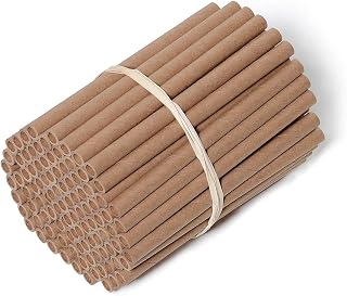 Super Idea Set of 150 Paper Tubes Filling Material Content in Winter Wild Bees Nesting Aid for Hanging Garden Balcony Insect Hotel Filling Paper Tube for Wild Bees Insect