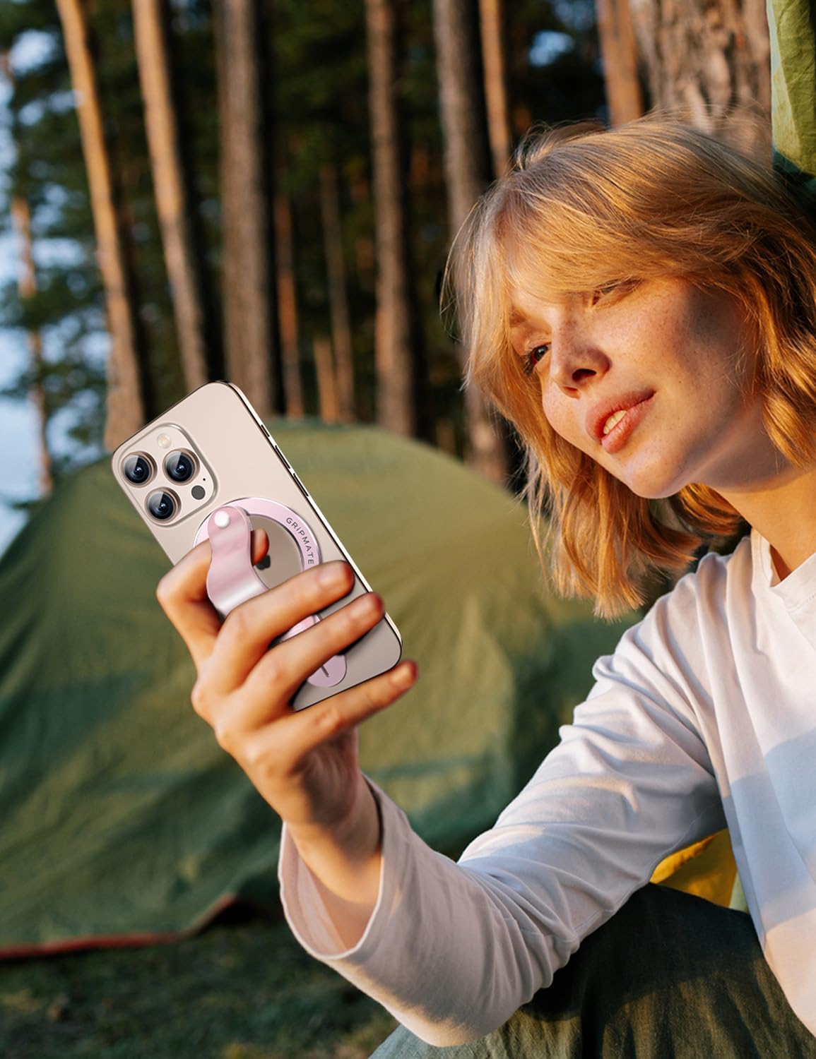 for MagSafe Phone Grip for iPhone - Magnetic Phone Ring Holder Detachable for iPhone 17 - Comfortable Finger Phone Loop Grip for Apple 16/15/14/13/12,Pink - Image 6